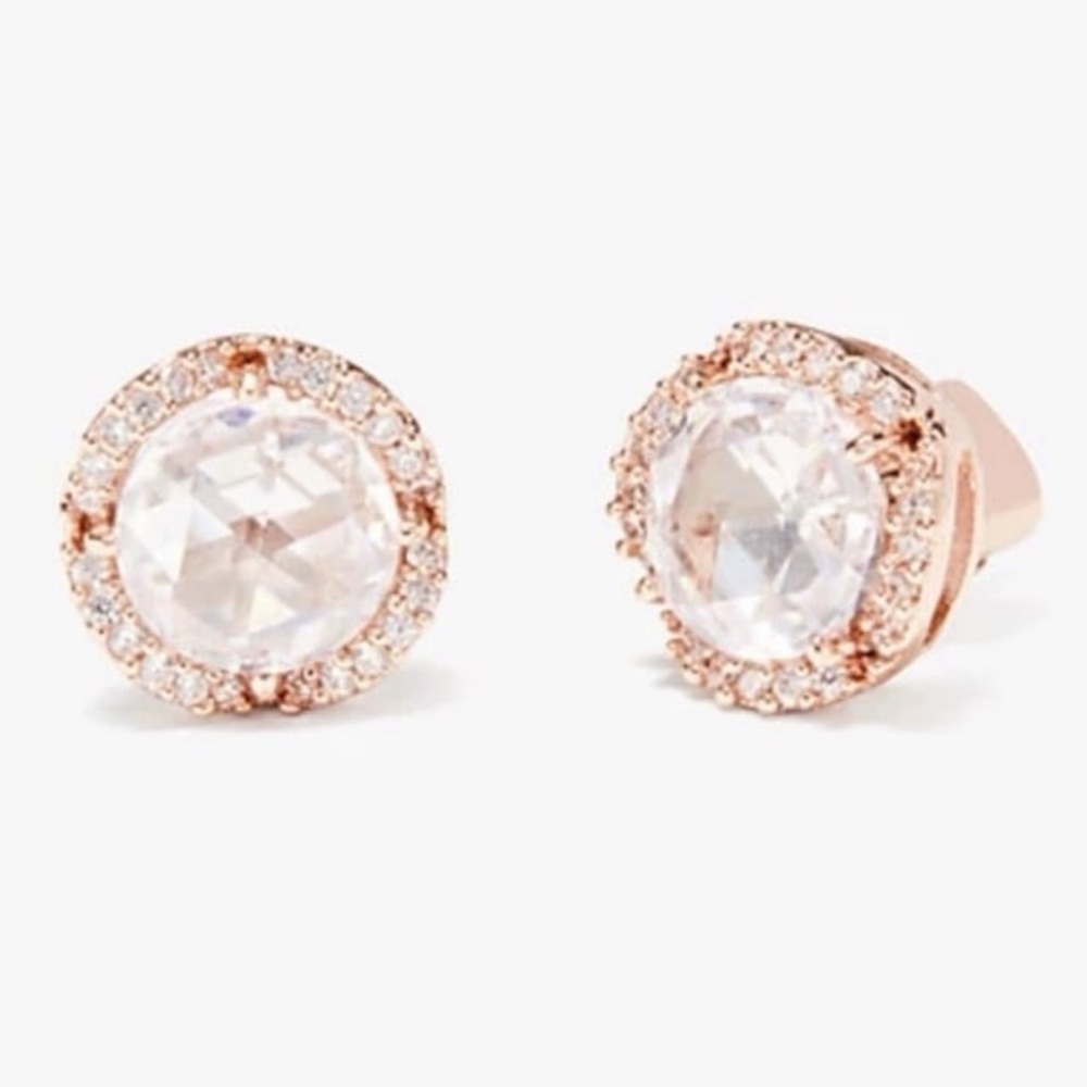 Kate Spade 'that sparkle' studs in rosegold / clear
